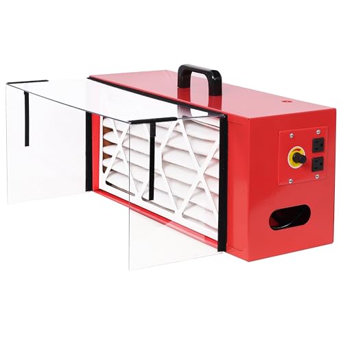 Red Portable Tabletop Dust Collector (725CFM Max Flow)