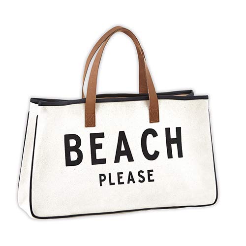 Weekend Vibes Canvas Tote Bag, Beach Bag, Beach Tote, Carry Bag by Santa Barbara Design Studio (Beach Please)