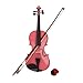 Kcelarec Acoustic Violin, Solid Wood Fiddle with Bow Case Rosin, Stringed Musical Instrument Violin for Beginner Adult Boys Girls Children Kids (1/4, Pink)