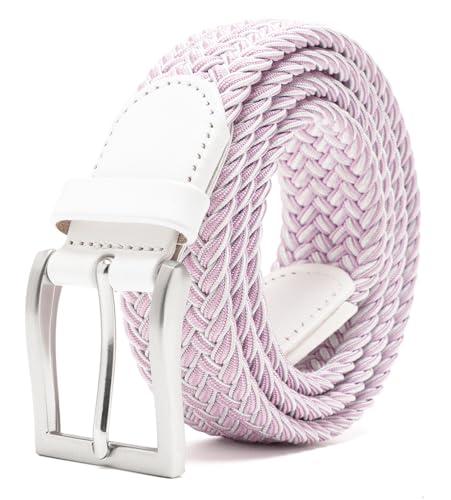 Image of Fabio Valenti Canvas Elastic Fabric Woven Stretch Braided Belts for Men Women Junior with Multicolored /Full Sizes