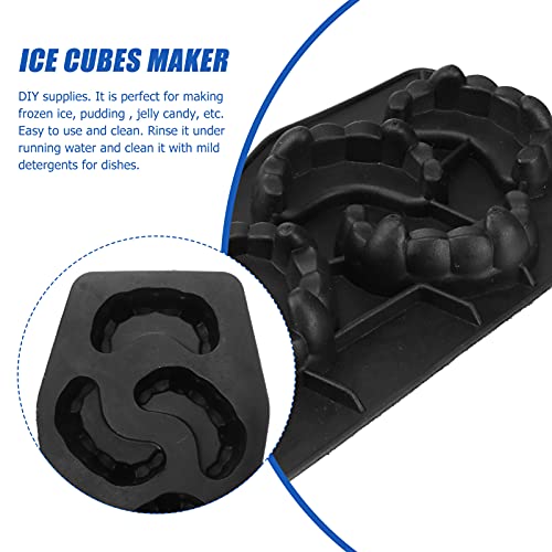 Veemoon 3D Ice Cube Mold Silicone Tray, Halloween Ice Cube Mold Vampire Teeth Ice Cube Tray Candy Halloween Mold Ice Maker Diy Kitchen Accessories #TOP3