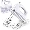 Lord Eagle Hand Mixer Electric Whisk, 400W Power Handheld Mixer for Baking Cake Egg Cream Food Beater, Turbo Boost/Self-Control Speed + 5 Speed + Eject Button + 5 Accessories