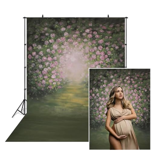 Watercolor Pink Flower Backdrop