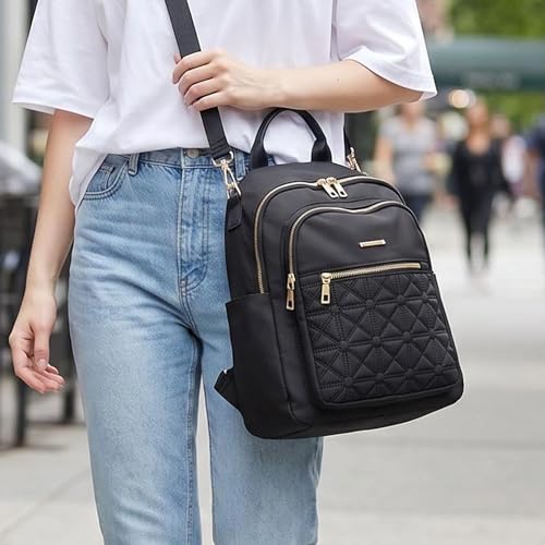 Mochila pequeña de nylon para mujer, ligera y casual miniatura 5