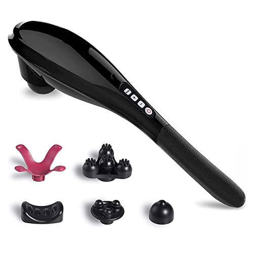 Hand Held Back Massage Electric Neck and Shoulder Percussion Massager with Heat and Deep Tissue Kneading for Full Body, Waist, Leg Muscle Pain Relief â¦