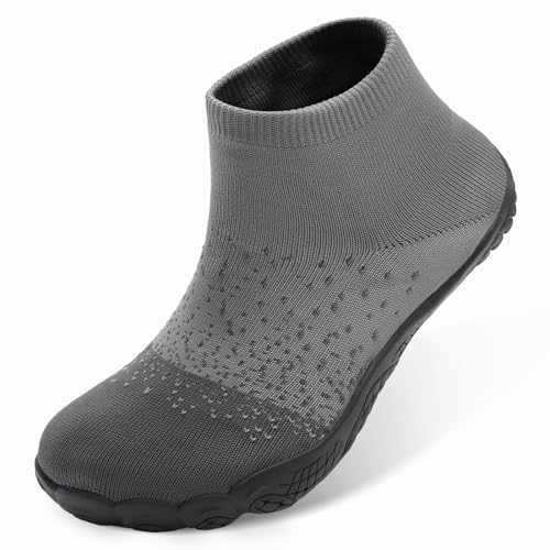 Image of Barefoot Socks Shoes for Women Men | Wide Toe Box, Zero Drop Feel, Slip-On Sock Fit, Durable Rubber Sole, Removable Insole, for Gym, Beach, Travel, Outdoors