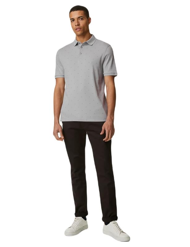 Image of Marks & Spencer Men's Geometric Regular Fit Polo Shirt