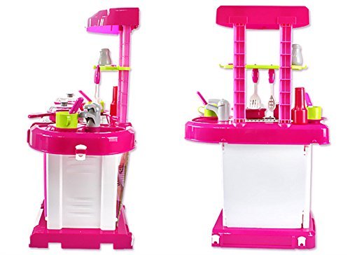 Black Foru Kitchen Set, Smoky, Music,Real Water tap, Actually Fell of Kitchen for Your Kids 1