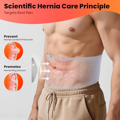 gagaiuco Umbilical Hernia Belt for Men and Women - Abdominal Support Binder with Compression Pad - Navel Ventral Epigastric Incisional and Belly Button Hernias Surgery Prevention Aid