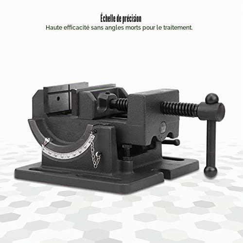 Étau de table pivotant avec angle - Pour atelier - Inclinable - Pour perceuse à colonne