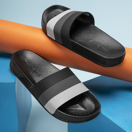Image of Red Tape Womens Sliders in Slate Blue | Casual Pool Sliders | SLATE BLUE | 3 UK