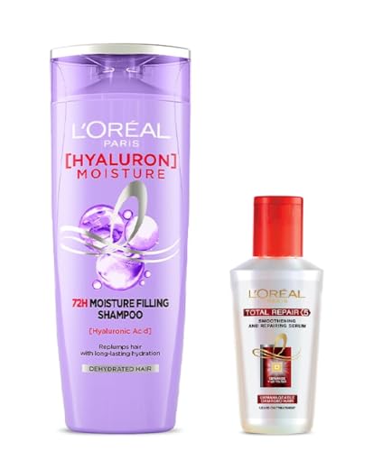 L’Oreal Paris Hyaluron Moisture 72H Moisture Filling Shampoo (180ml) + L’Oreal Paris Total Repair 5 Hair Serum (40ml)