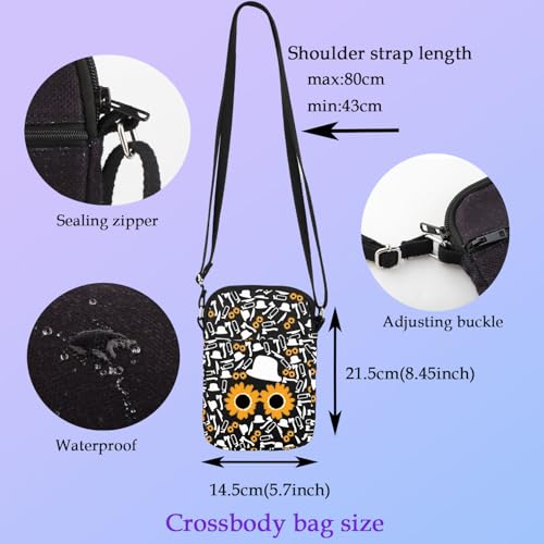 XYANFA Clloown Crossbody Bag Horror Movies Lover Gift Clloown Themed Gift Handbag2
