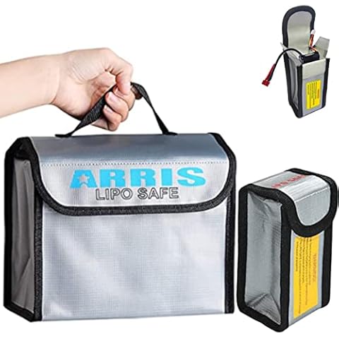 Tiuxiu 2pcs Lipo Battery Bag LiPo Guard Bag Fire and Explosion-Proof Safety Bag Lipo Battery Storage Charging Fire and Water Resistant Highly Sturdy Double Zipper Cover