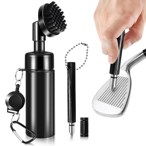 Cepillo limpiador de palos de golf de 5 oz con herramienta afiladora para ranuras en U y V