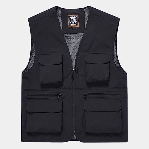 Men's Fishing Vest Casual Outdoor Mountaineering Mesh Photographer Jacket Multi-Pocket Breathable Quick Dry Coat2