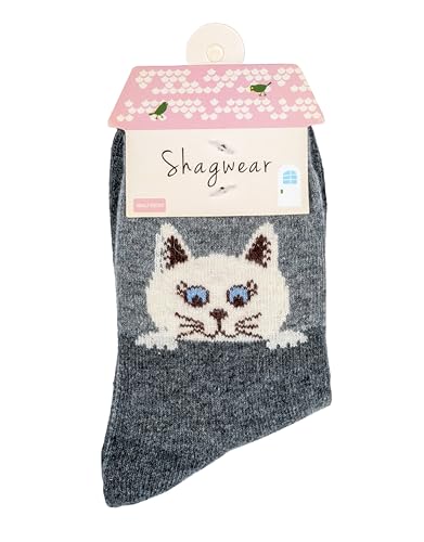 Image of Shag Wear Women's Novelty Angora Socks, Cute Animal Casual Cozy Soft and Warm, 3 Pack