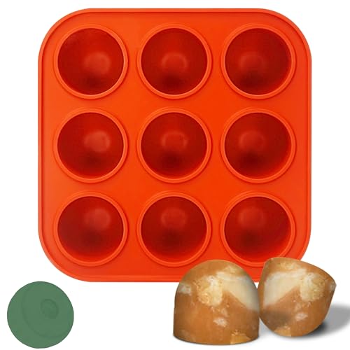 Wilewir 9-Cavity Silicone Frozen Dog Treat Mold for Woof Pupsicle & Power Chewer Pupsicle Small 10-25lbs Reusable Frozen Dog Treat Tray Mold for Pupsicle Toy
