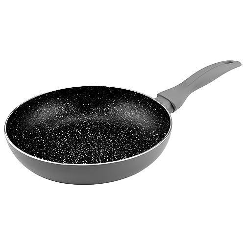 KARL HAUSMANN Pfanne Induktion - Ø 20 cm - Bratpfanne Antihaft mit Granit Beschichtung - Beschichtete Pfanne Für alle Herdarten auch Gasherd - Non Stick Frying Pan - Pfannen ohne Ptfe und Pfoa