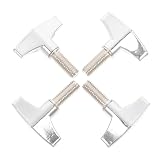Obere Schraube für Schlagzeug Becken, 4 Stück, Zinklegierung, Silber