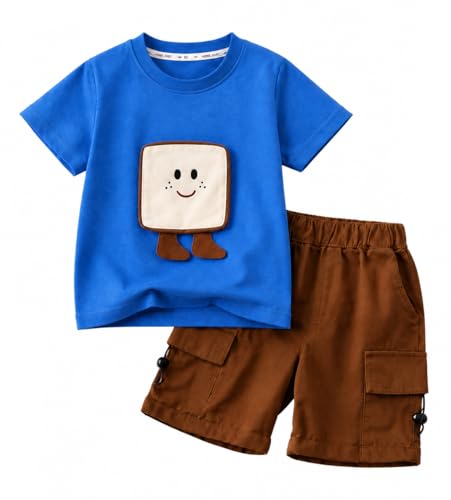 Image of Bold N Elegant Cotton Cute 3d Cartoon Printed Half Sleeve T-Shirt And Shorts Clothing Set For Infant Toddler Baby Boy Girl