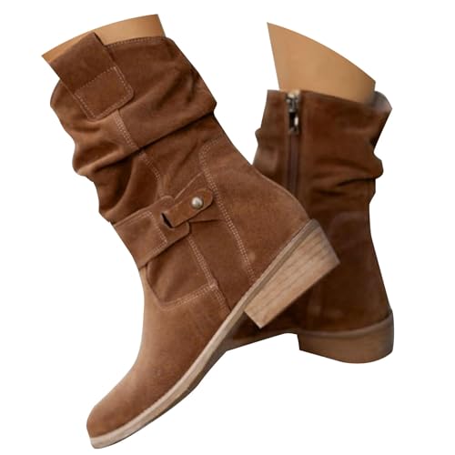 Botines de mujer cómodos en color marrón talla 44 para tus paseos diarios con estilo casual
