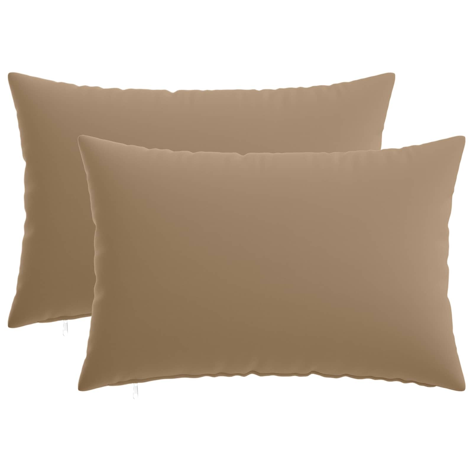 vidaXL Cushion Cover 2 pcs HEERLEN Taupe 30 x 50 cm Polyester
