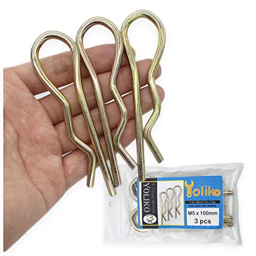 Yoliko 3Pcs Heavy Duty Hitch Pins Clip R Clips Spring