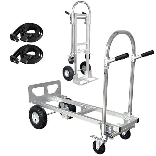 3 In 1 Convertible Hand Truck Dolly Cart With Wheels Heavy Dutywith 4 Wheels ...
