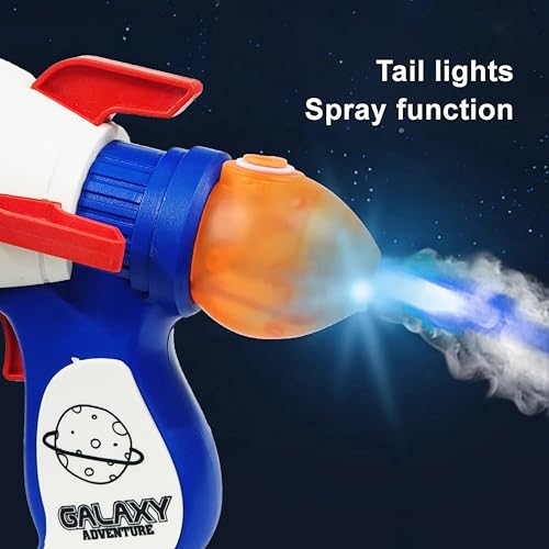 Image of VGRASSP Musical Space Projection Gun Toy for Kids - Lights, Music, Mist and Astronaut Projector Rocket Pistol Toy - Interstellar Adventure with Spinning Lights - Color As Per Stock