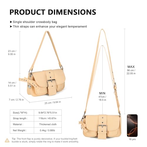 Image of Denim Crossbody Bags for Women,Blue Jean Hobo Shoulder Bag,Denim Messenger Bag