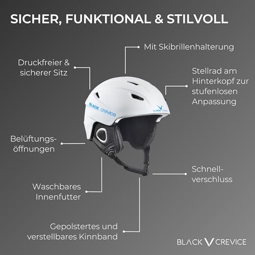 Black Crevice Skihelm Kitzbühel I Ski-Helm in sportlichem Design I Skihelm Herren & Damen I Skihelm...