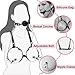 BDSM Sex Bondage Breast Restraints, B to D Cup Chest Harness Boobs Cincher with Silicone Ball Gag & Nipple Clamps, Sex Harness Kinky Lingerie Bra SM Games Sex Toys for Women Couples Beginner (Black)