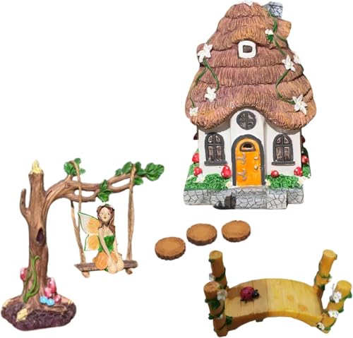 OHZENS Fairy Garden Kit - 7 Piece Glow in The