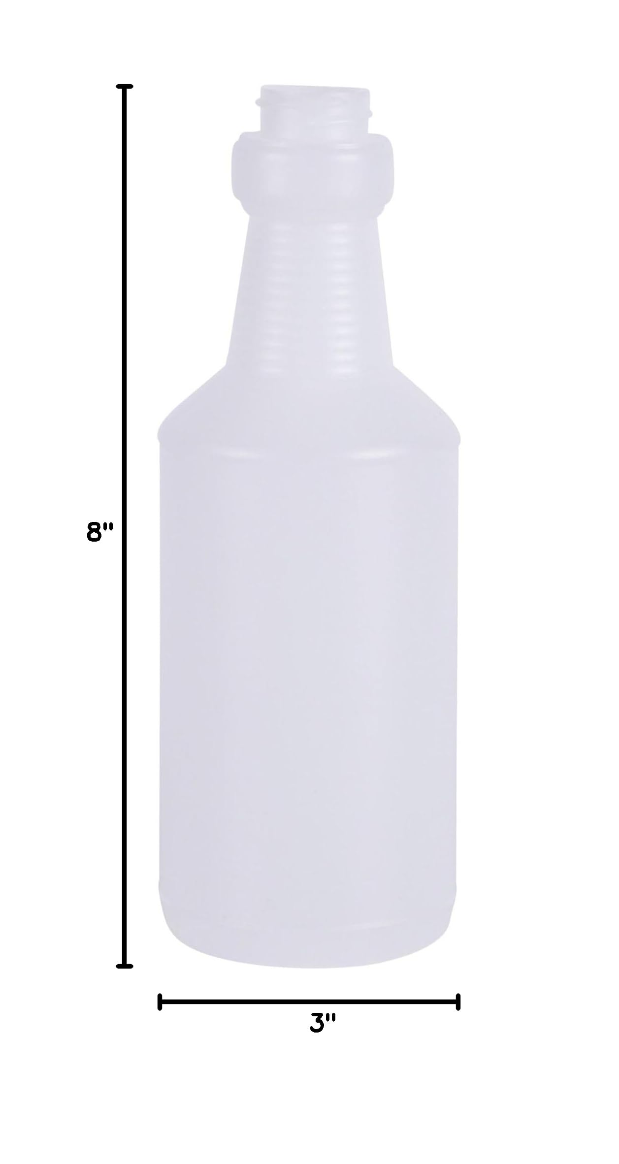 Boardwalk Handi-Hold Spray Bottle, 16 oz, Clear, 24/Carton