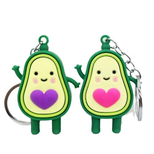 UEIOAVL Llaveros para mujer, 2 piezas llavero de aguacate verde lindo llavero de aguacate regalo de amistad