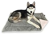 FÜR GROSSE & KLEINE HUNDE: Die FLUFFINO Hundedecke Größe L ist mit 104 x 68 cm sowohl für große (z.B. Husky, Golden Retriever, Labrador) als auch kleine Hunde bestens geeignet.