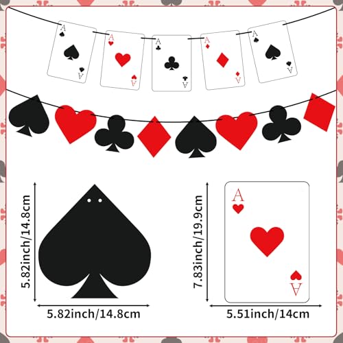 Image of Hooqict Poker Party Banner Casino Theme Party Decorations Banner Garland Sign for Las Vegas Poker Game Night Casino Birthday Decorations Supplies