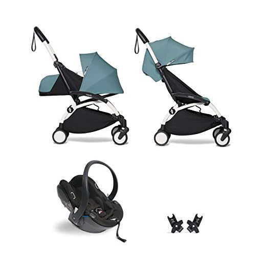 Babyzen YOYO² buggy komplett set 0 och 6 vattenram vit med YOYO² BeSafe iZi Go Modulär i-storlek bilstol svart