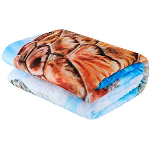 Sea Turtle Throw Blanket, Super-Soft Extra-Large Sea Turtle Beach Blanket For Boys, Girls, Adults, Teens, And Kids, Fleece Turtle Blanket (50 In X 60 In) Warm And Cozy Throw For Bed, Crib Or Couch #TOP5