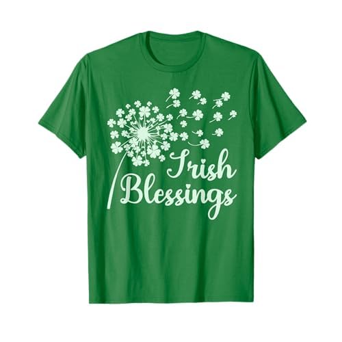 Irish Blessings タンポポ ブローイング シャムロック Tシャツ