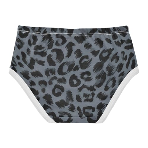 Cotton Toddler Underwear Floral Black Gray Leopard Print Black Girl Panties Cute Fun Print Briefs Undies Kids 2t2