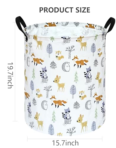 Image of Round Laundry Basket Storage Bins Nursery Hamper Gift Baskets for Home,Office,Home Decor