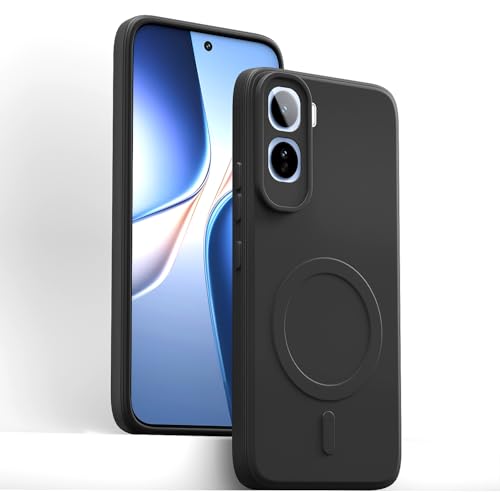 Image of Pikkme Back Cover for Vivo T5 Pro 5G Soft Matte Silicone Mag-Safe Design (Mag-Safe Not Support) Camera Protection | Slim Fit Bumper Cover (Black)