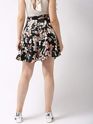 Image of SERA Synthetic Women's Mini A-Line Skirt Black