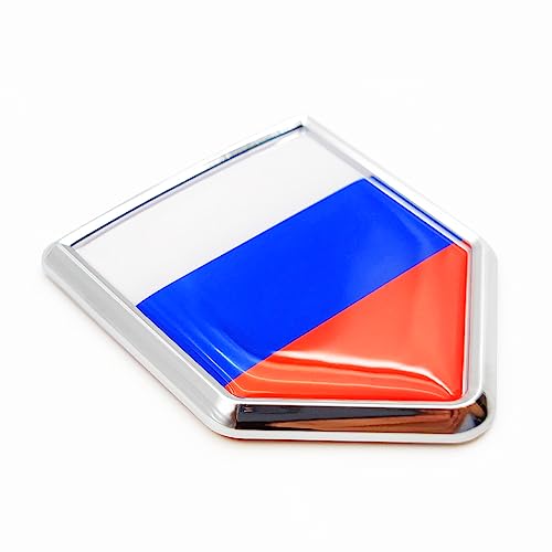 Calcomanía de bandera cromada Overdecor emblema para parachoques de coche 2 uds