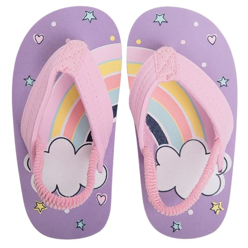 Image of Boys Girls Strap Flip Flops Sandals Cute Cartoon Unicorn Shark Toddler Flip Flop Kids Pool Beach Flat Slide Summer Water Shoes