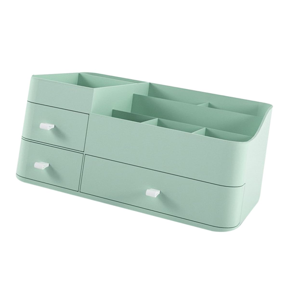 Scatola di Stoccaggio per Cosmetici con Cassetto, Pp Verde