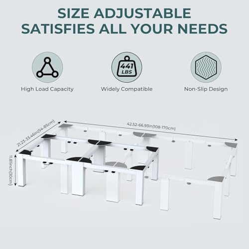 Image of Adjustable Washer Dryer Pedestal - Heavy Duty & Universal Washer Pedestal & Washing Machine Stand Fit (40.9-66.14L x 20.47-33.07W x12.6H inch) - Compatible with Front Load Washers & Dryers