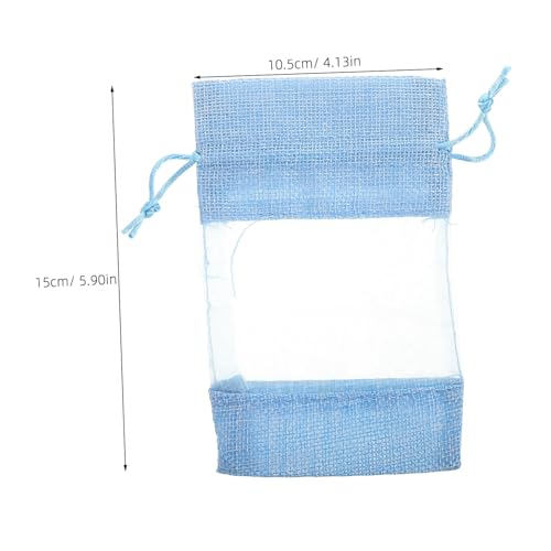 Bolsas de tela para sachets, 10 unidades, Azul miniatura 2